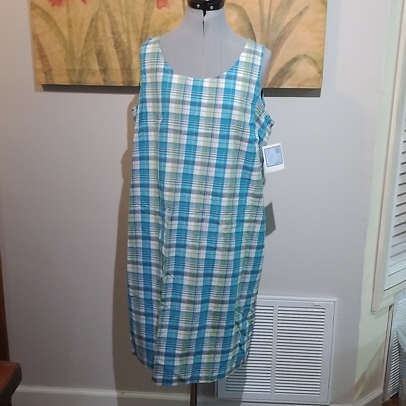 Kohls turquoise maternity dress. Size Large - Picture 1 of 4